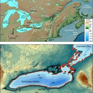 Location and interpretation maps. A. Map of the Great Lakes and St ...