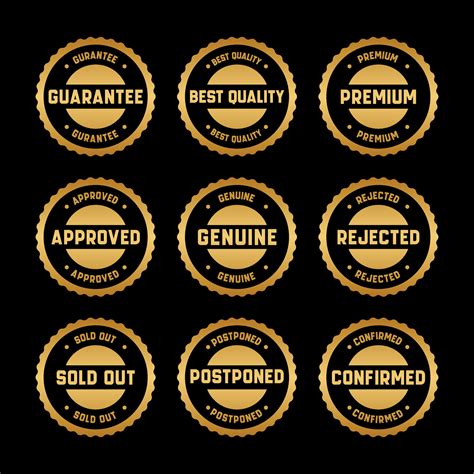 Gold Stamp Design Set Premium Quality Guaranteed Approved Sold Out