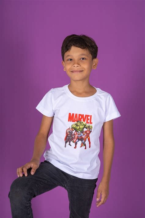 Tshirteria Tshirt Infantil Unissex Marvel