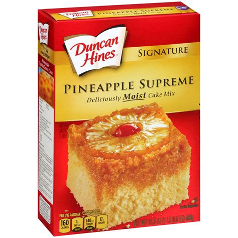 Duncan Hines Moist Deluxe Pineapple Supreme Cake Mix 18 25 Oz Walmart