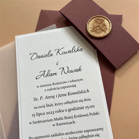 Eleganckie Zaproszenie Lubne Rosebud Envelope