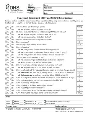 Fillable Online Apps State Or Employment Assessment Ofset And Abawd