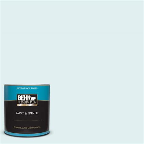 BEHR PREMIUM PLUS 1 Qt M480 1 Helium Satin Enamel Exterior Paint