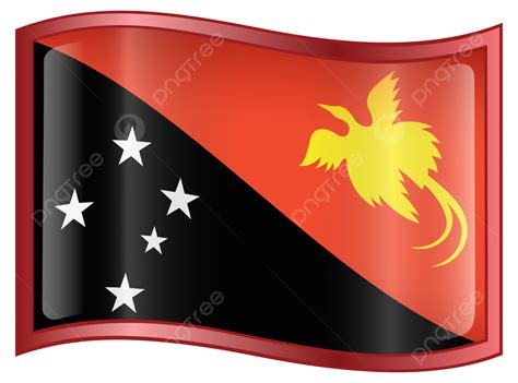 Papua New Guinea Flag Icon Niugini Culture Flag Background Png