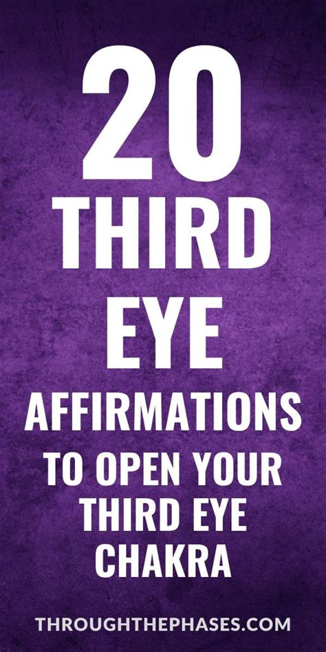 20 Powerful Third Eye Affirmations to Heighten Your Intuition - Through ...