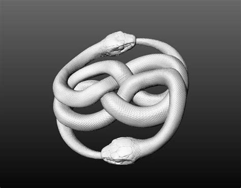 Auryn Snakes Pendant A Symbol Of Infinite Connection 3D Model 3D