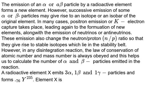 An element P disintegrates by beta-emission and the new element su