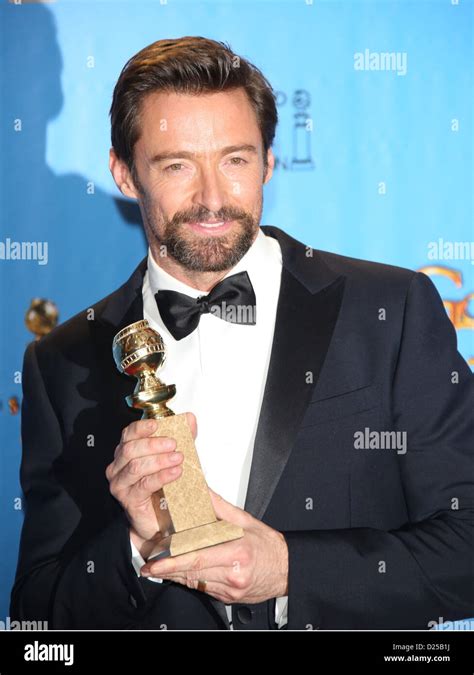 Best Actor In A Comedy Or Musical Winner Hugh Jackman Poses In The