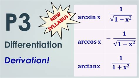 P3 Arcsinx Arccosx Arctan Derivation Youtube