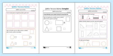 Şeklin Yarısını Bulma Etkinliği Teacher Made Twinkl