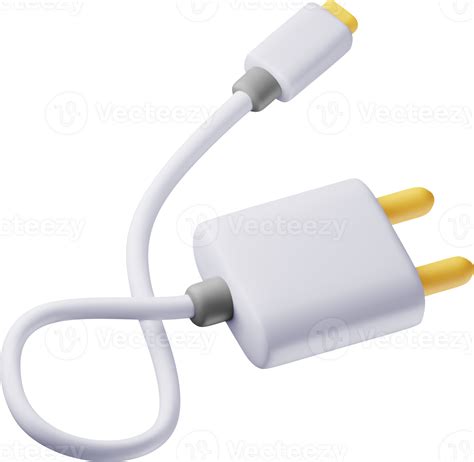 3d white USB charger device 54062229 PNG