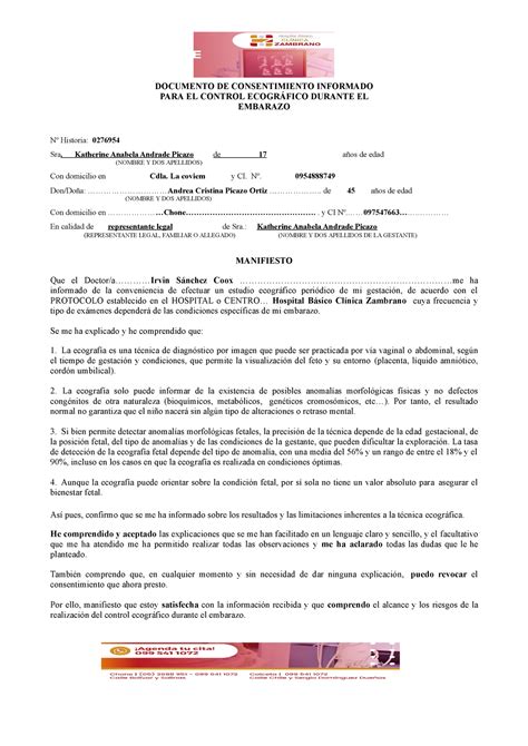 Consentimiento Informado Tarea Documento De Consentimiento Informado