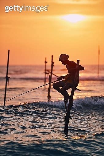 Traditional stilt fishing in Sri Lanka 1126718139 게티이미지뱅크