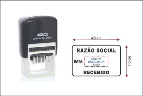 Carimbo Datador Colop Printer 53 Dater 30x45 Mm Parcelamento Sem Juros