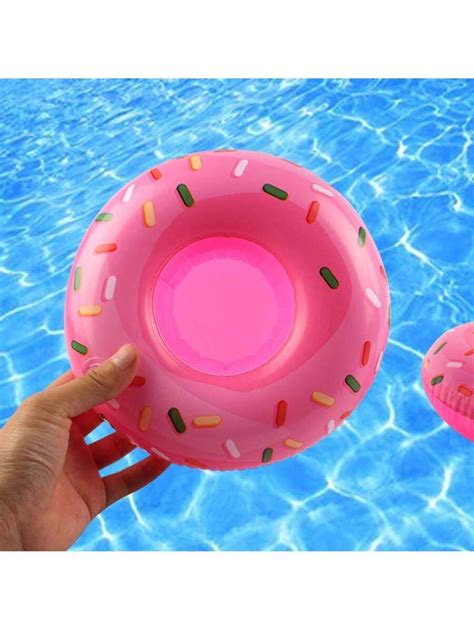 15 Porta Vasos Inflable Surtidos Alberca Flamingo Dona Fruta Soporte