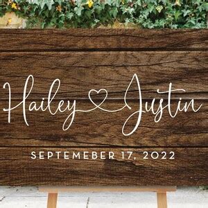 Rustic Wedding Sign Wedding Welcome Sign Rustic Wood - Etsy