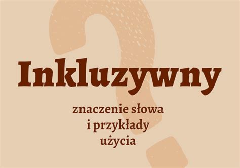 Inkluzywny Czyli Jaki Definicja I Przyk Ady Polszczyzna Pl