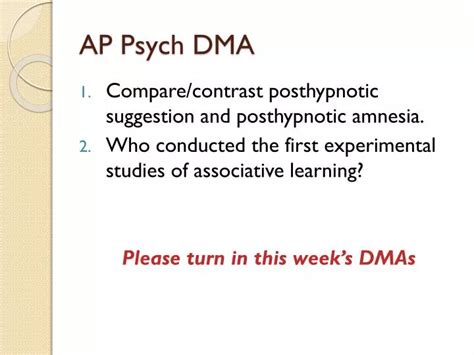 Ppt Ap Psych Dma Powerpoint Presentation Free Download Id 2172902