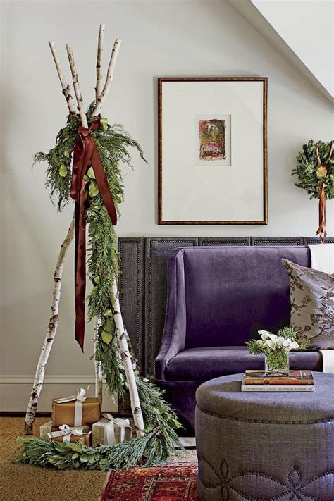 Ways To Decorate With Fresh Christmas Greenery Birch Tree Decor