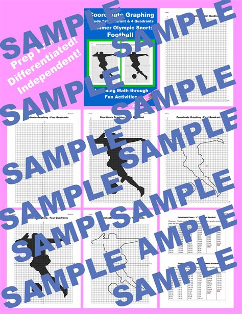 Olympic Coordinate Plane Graphing Picture: Football -Summer Sports