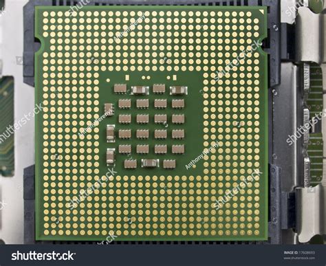 computer cpu central processing unit close  stock photo