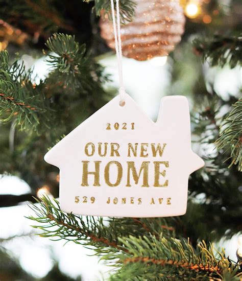 Personalized Christmas Ornament Our First Home Our New Etsy