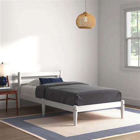 Single Bed: Solid Wood Bed White – GKW Retail