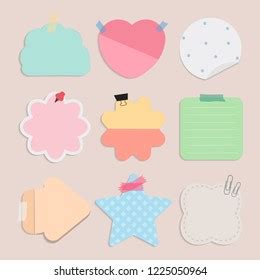 Colorful Blank Reminder Notes Vector Set Stock Vector Royalty Free