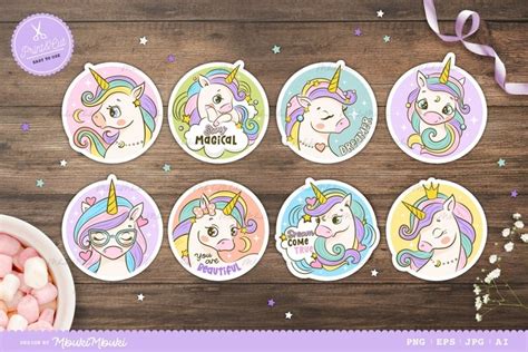 Download And Print Out These Cute Printable Unicorn Stickers For Your Projects