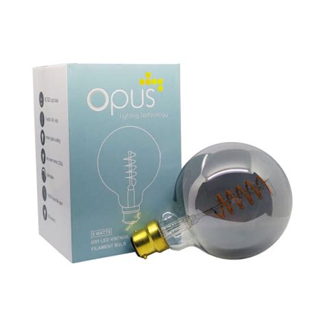 Opus Watt G Spiral Filament Globe Led Bc B Bayonet Cap Very Warm