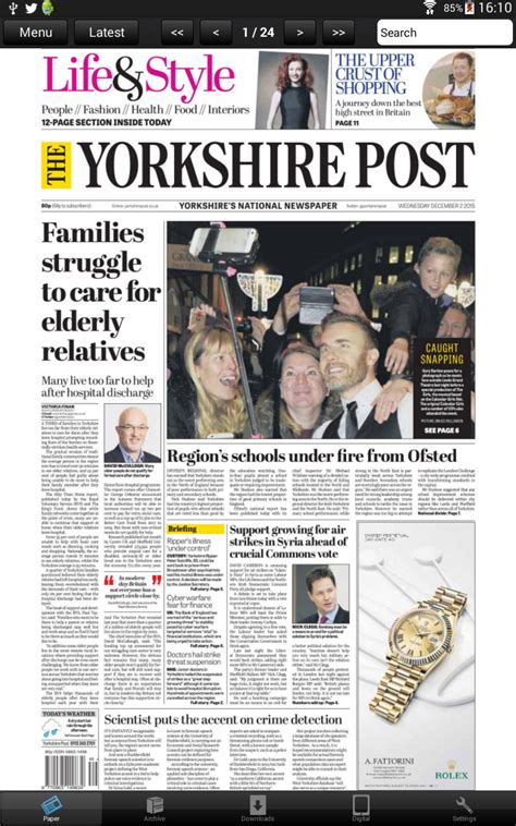 The Yorkshire Post Newspaper Uk Appstore For Android