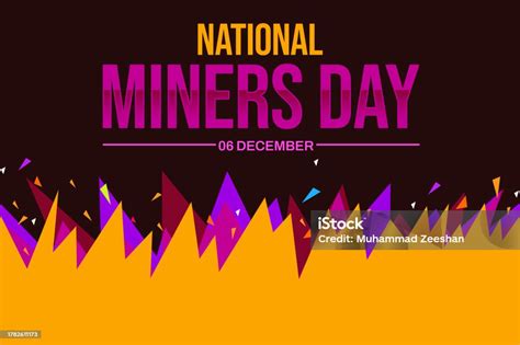 Ilustración De Diseño De Banner Del Día Nacional De Los Mineros En