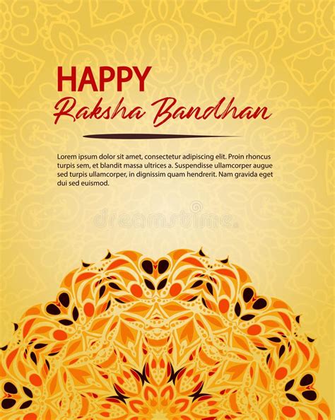 Raksha Bandhan Feliz Ejemplo Con Rakhi Stock De Ilustraci N