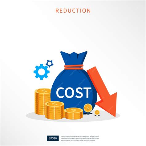 premium vector costs reduction costs cut costs optimization business concept illustration