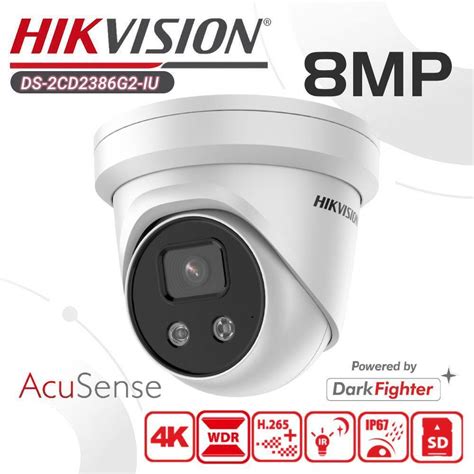 Hikvision Ds Cd G Iu Mp K Acusense Darkfighter Dome Network Poe