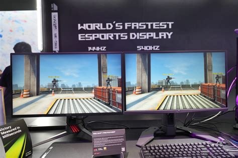 ASUS ROG Pits 144hz Screen vs. 540Hz Screen at COMPUTEX 2023 - Back2Gaming