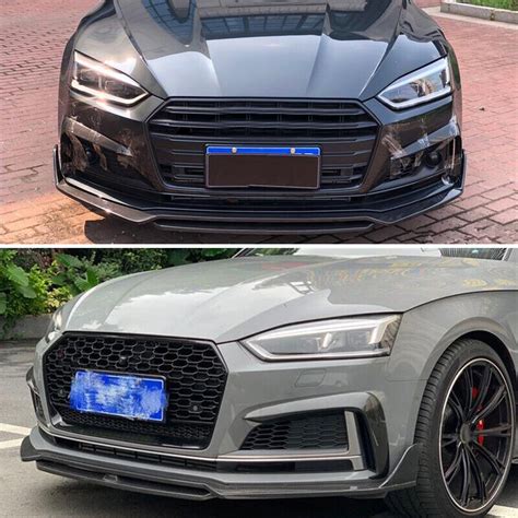 Fit For Audi A5 B9 Sline S5 2017 2019 Carbon Fiber Front Bumper Lip