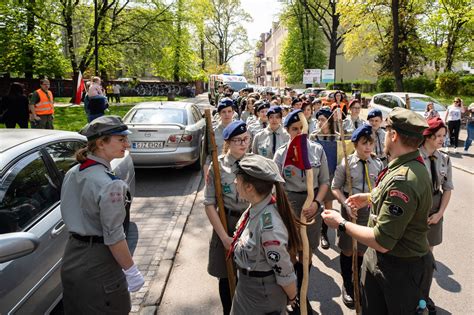 Pochód 3 maja 2022 Hufiec ZHP Ziemi Gliwickiej