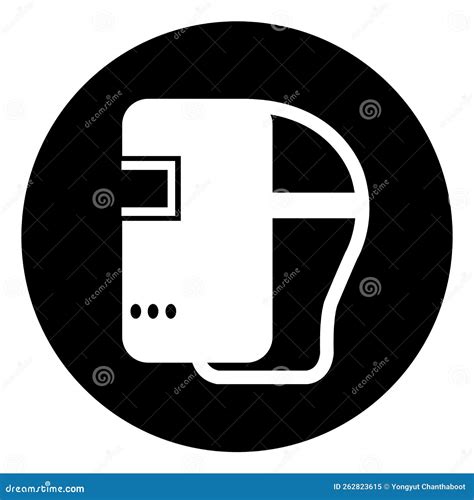 Wear Welding Mask Symbol Sign Vector Illustration Isolated On White