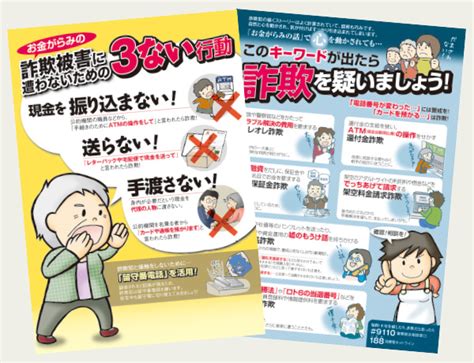 お金がらみの 詐欺被害に遭わないための3ない行動