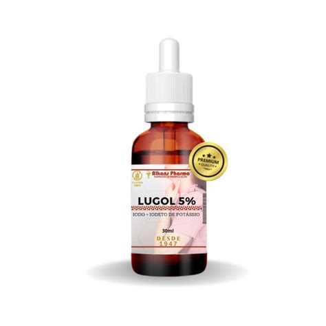 Compre Lugol Forte 30 ML Iodo Inorgânico 5 Por Cento aqui na Alkans