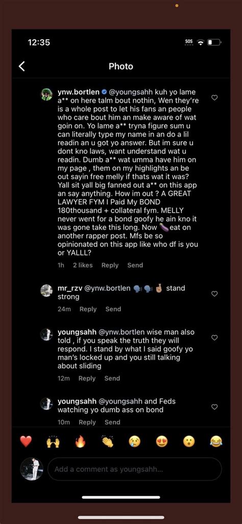 ⬆️ YNW Bortlen responds to snitching accusations 👀👀 : r/YNWMelly