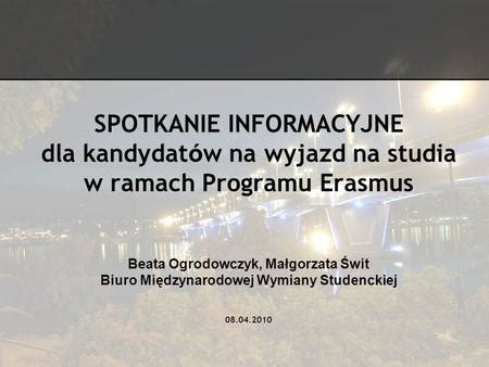 Erasmus Zasady Wymiany Na W Rekrutacja Ppt Pobierz