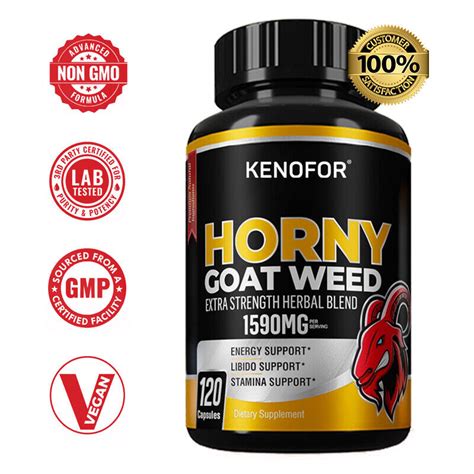 Horny Goat Weed For Men Women With Maca Saw Palmetto Ginseng L