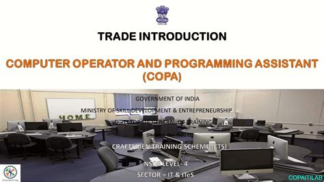 TRADE INTRODUCTION COMPUTER OPERATOR AND PROGRAMMING ASSISTANT BY