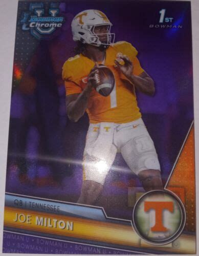 Joe Milton Rookie Bowman U Chrome Purple Prizm