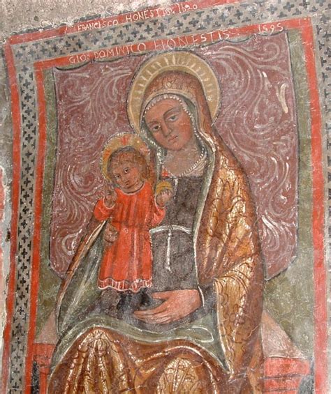 Madonna Con Il Bambino Affresco Xii Sec Rongolise Di Sessa