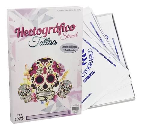 Papel Hectografico Decalque Tatuagem Roxo Cx Cor Violeta