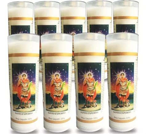 9 Velas Sete 7 Dias Votiva Pvc Antichama 220g Santo Expedito Frete grátis