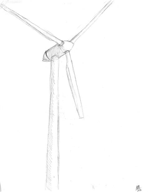 Wind Turbine Drawing at PaintingValley.com | Explore collection of Wind ...